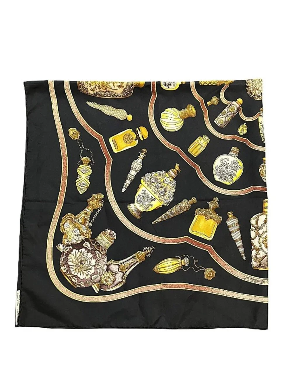 Hermes Qu Importe le Flacon Pourvu Qu 'on Ait L 'ivresse Carre 90 Scarf Silk